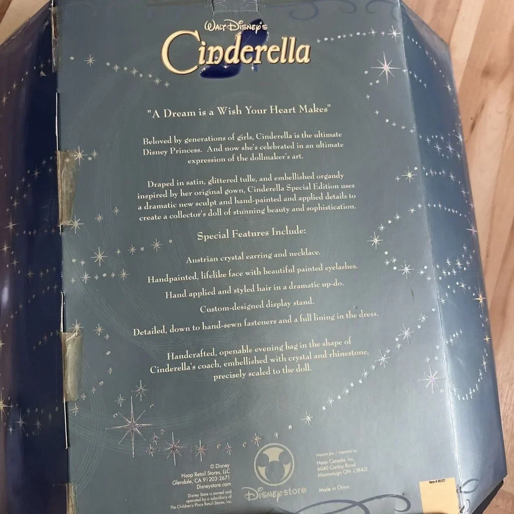Disney CINDERELLA DOLL Limited Ed 2005 EXTREMELY RARE
